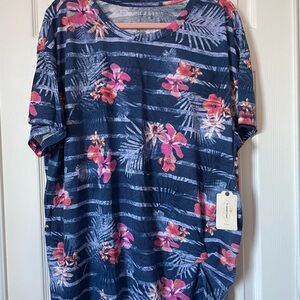 St. John's Bay Blue Floral Top